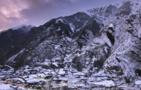 Primera gran nevada en el valle de Benasque